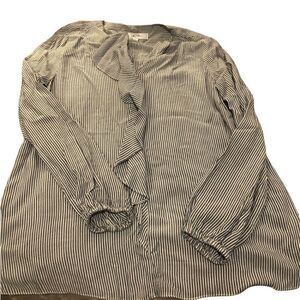 Libby Edelman long sleeved striped blouse
